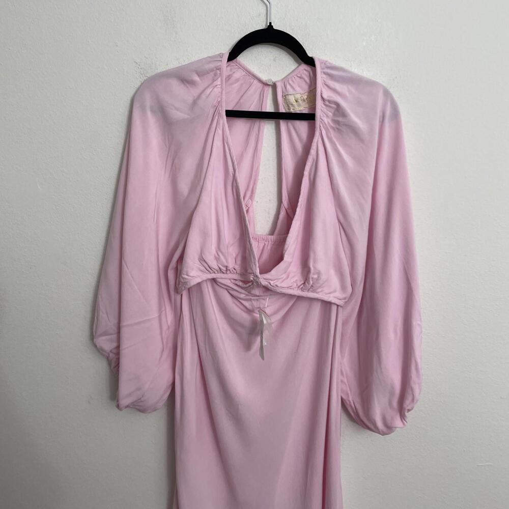 JEN'S PIRATE BOOTY Dress Rio Sonora Baby Pink cut outs size L NWT $231msrp - Picture 8 of 10